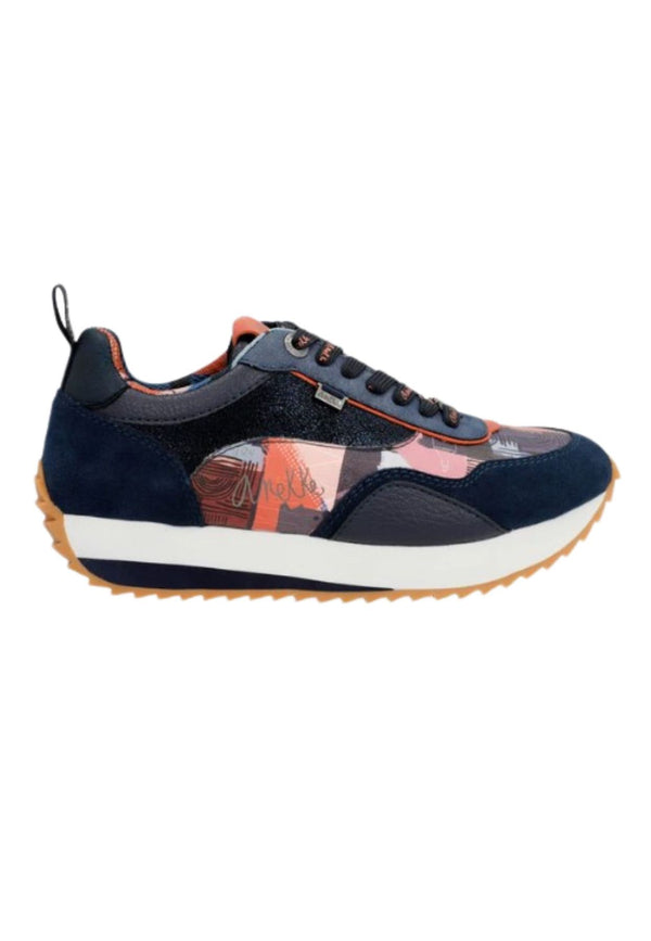 Anekke Scarpe Navy Blue Palette Patterned Sports Sneakers
